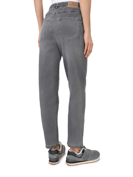 Джинсы с поясом на кулиске, серые Panicale , арт.  | Фото 4