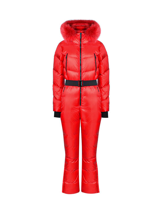 Комбинезон с меховой опушкой на капюшоне, красный Freedomday , арт.  | Фото 1