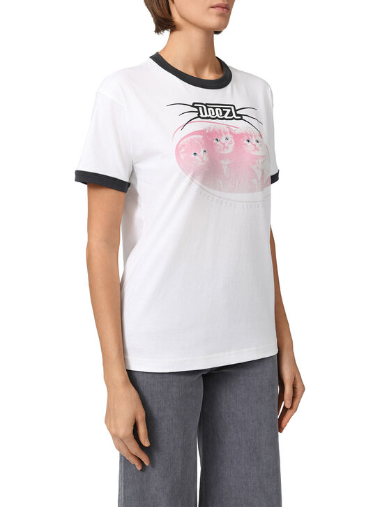 Футболка с принтом &quot;котики&quot; Diesel , арт.  | Фото 3