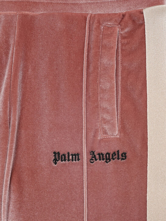 Спортивные брюки велюровые, розовые Palm Angels , арт.  | Фото 4