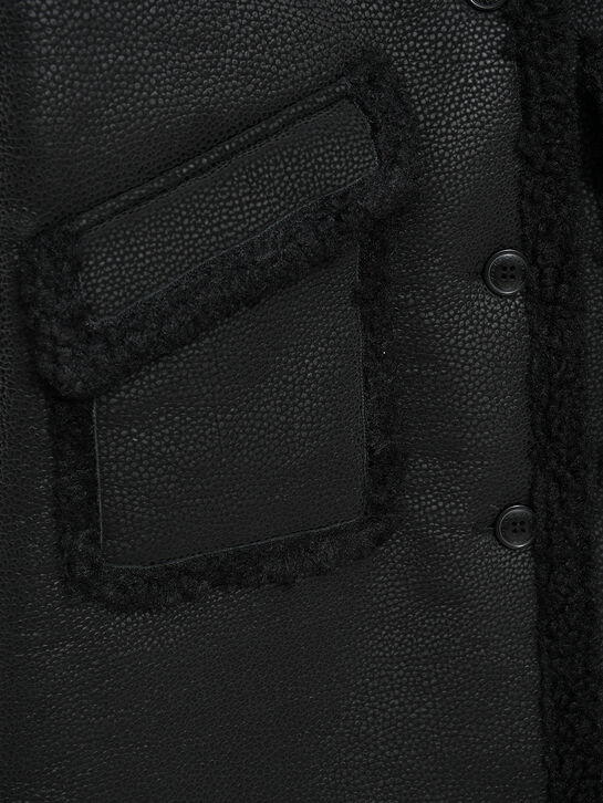 Пальто из эко-меха, черное Ermanno Scervino , арт.  | Фото 4