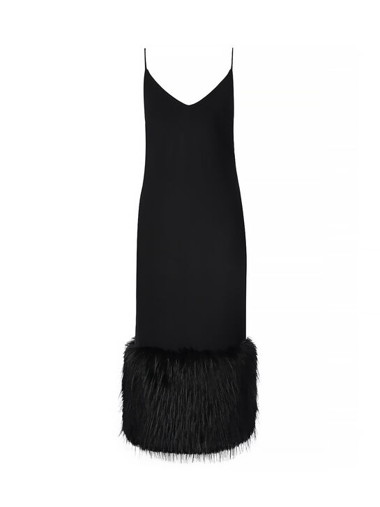 Платье-комбинация с отделкой эко-мехом Flashin , арт.  | Фото 1
