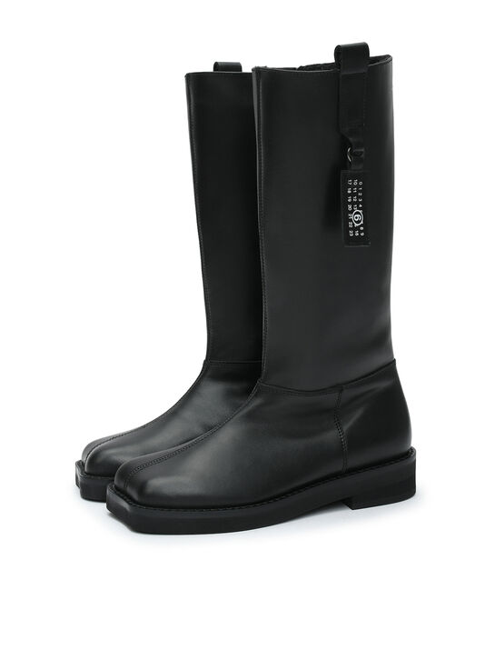 Сапоги с белым лого, черные MM6 , арт.  | Фото 3