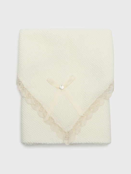 Плед кружевной отделкой, кремовый Paz Rodriguez , арт.  | Фото 2