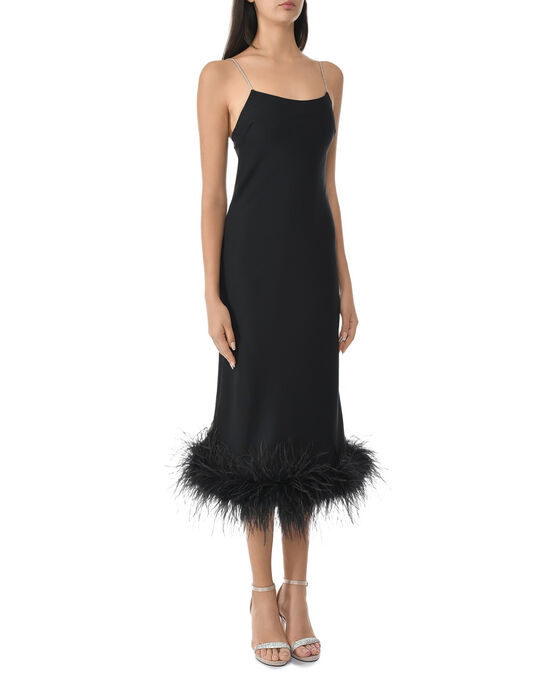Платье-комбинация с декором из перьев ALINE , арт.  | Фото 4