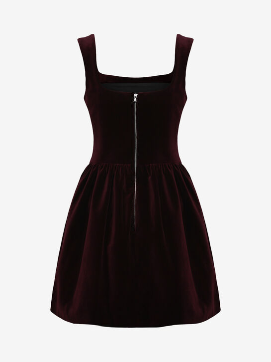 Мини-платье, бархатное, бордовое Flashin , арт.  | Фото 4
