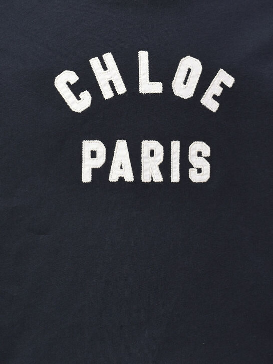 Футболка с лого, синяя Chloe , арт.  | Фото 4