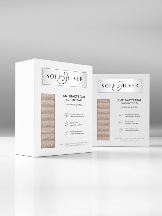 Полотенце махровое для тела 100х150 см, Wave Tactile Soft Silver , арт.  | Фото 6