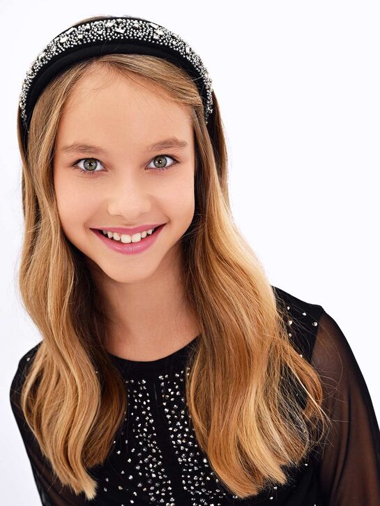 Широкий ободок с камнями и бисером Maison Ava , арт.  | Фото 2