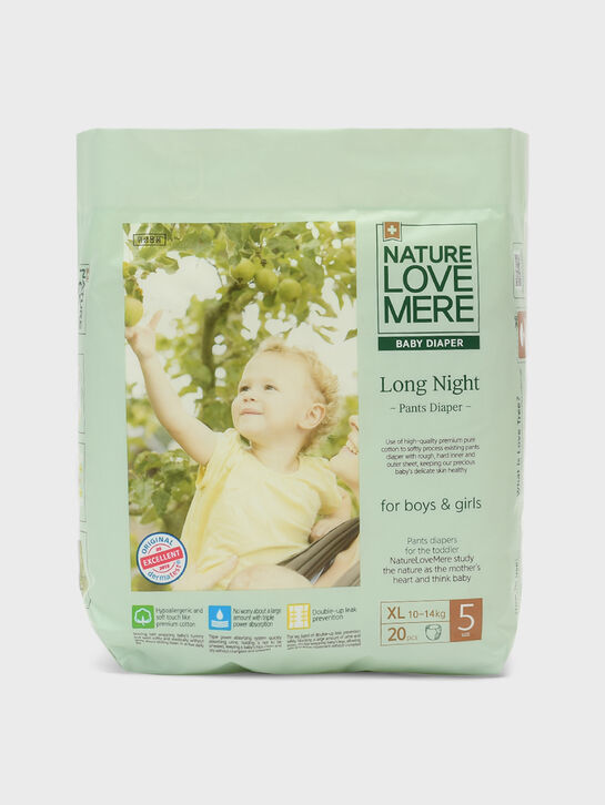 Подгузник-трусики ночные Long Night XL 10-14 кг, 20 шт NATURE LOVE MERE , арт.  | Фото 1