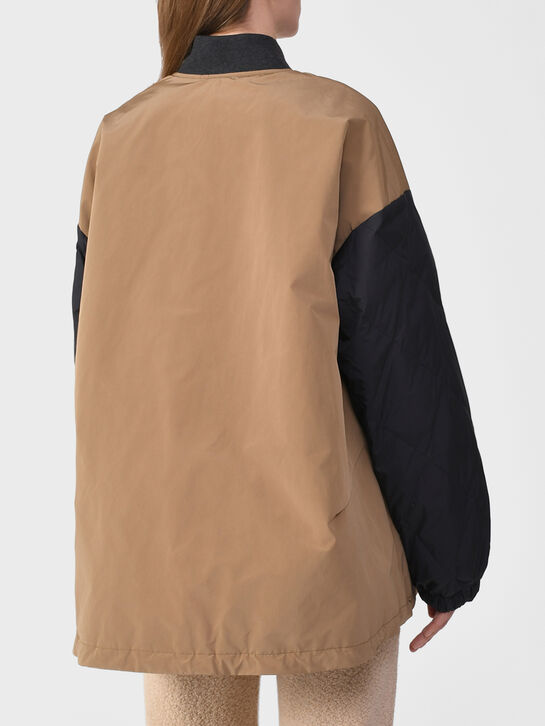 Куртка-бомбер с черными рукавами, коричневая Naumi , арт.  | Фото 5