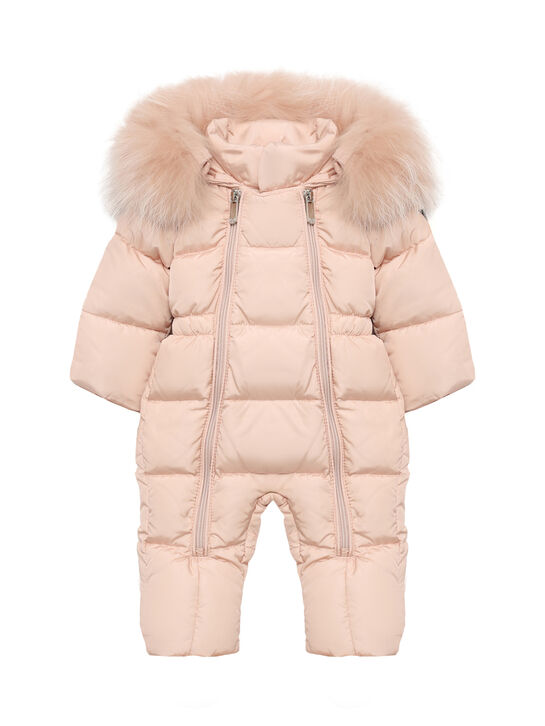 Комбинезон с меховой отделкой в тон, розовый IL Gufo , арт.  | Фото 3