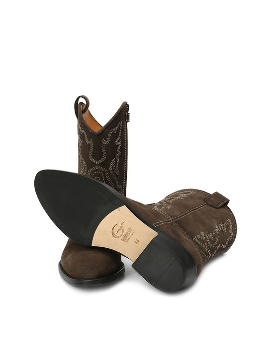 Сапоги с вышивкой, коричневые Gallucci , арт.  | Фото 6