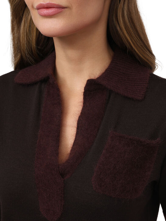 Джемпер из шерсти, темно-коричневый Dorothee Schumacher , арт.  | Фото 7