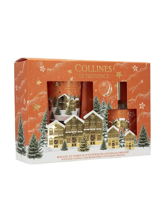Набор подарочный Cinnamon Orange спрей 50 мл и свеча 75 г COLLINES DE PROVENCE , арт.  | Фото 1