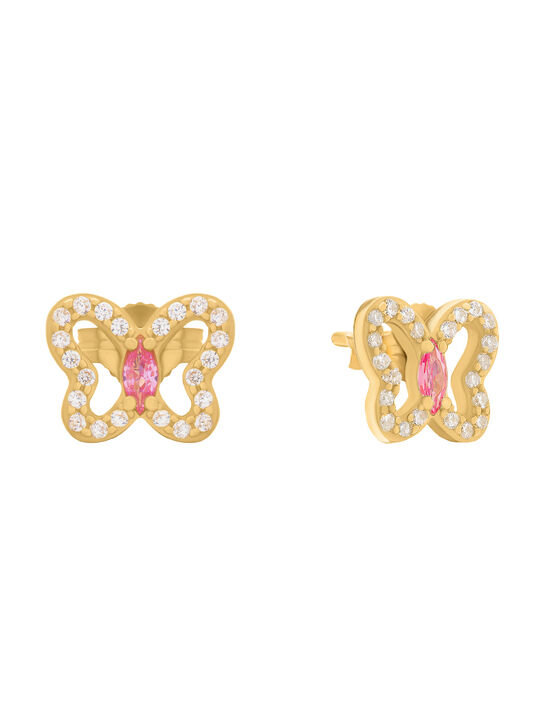 Серьги Бабочки, золото 585 Sneak Peek , арт.  | Фото 1