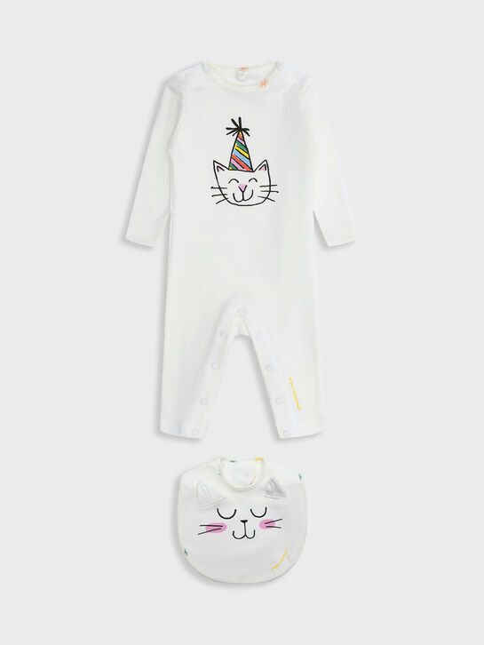 Комплект: комбинезон с принтом + слюнявчик Stella McCartney , арт.  | Фото 1