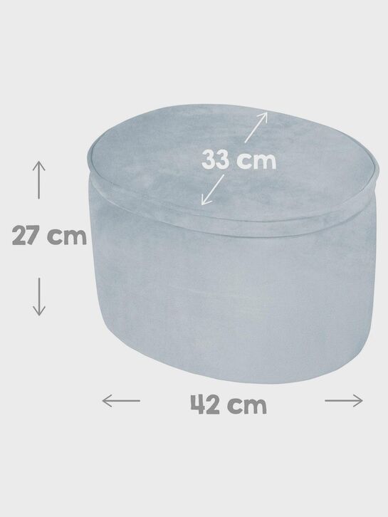 Детский велюровый овальный пуфик Lil Sofa, голубой Roba , арт.  | Фото 5