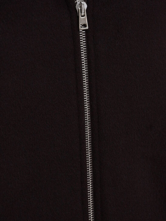 Куртка-бомбер с воротником из меха лисы, бордовая Yves Salomon , арт.  | Фото 5