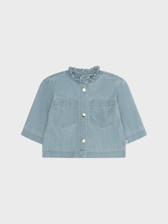 Пиджак с накладными карманами, голубой Sanetta , арт.  | Фото 1