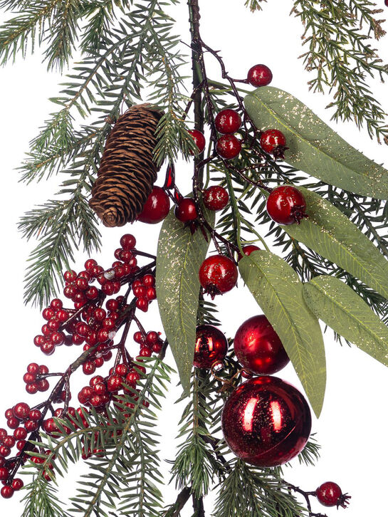 Гирлянда с еловыми ветками, шишками и шарами, 150 см Goodwill , арт.  | Фото 1