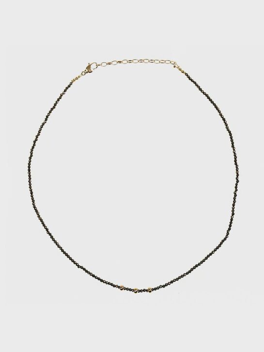 Чокер из камня пирит с бусинами из латуни I Love Cameo , арт.  | Фото 1