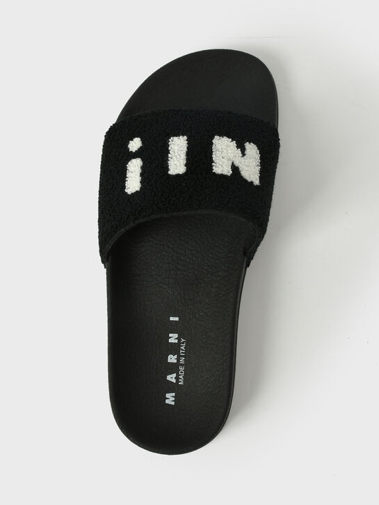 Шлепанцы махровые, черные MARNI , арт.  | Фото 6