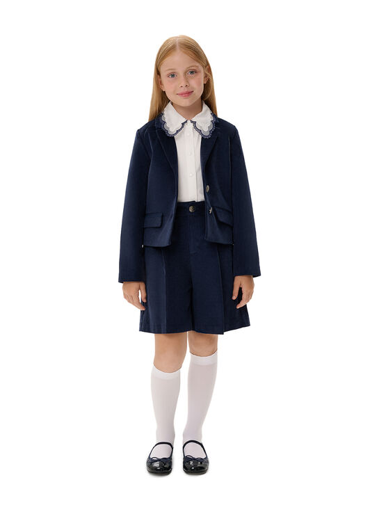 Рубашка с контрастной тесьмой, белая KengLabel , арт.  | Фото 1