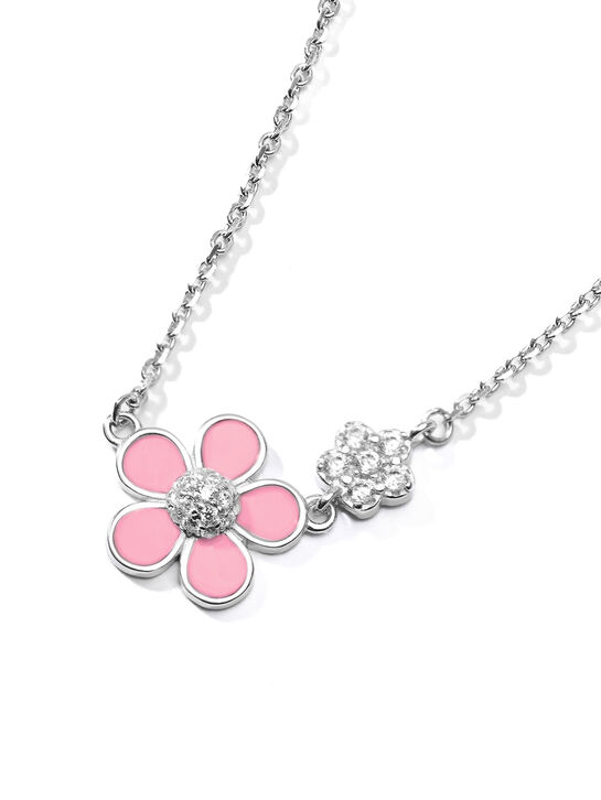 Колье Цветы с розовой эмалью Sneak Peek , арт.  | Фото 3