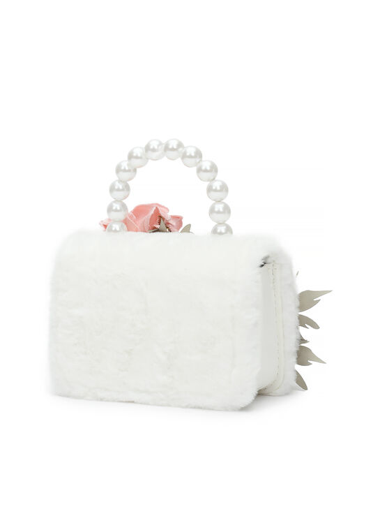 Сумка из эко-меха с цветочной аппликацией Monnalisa , арт.  | Фото 2