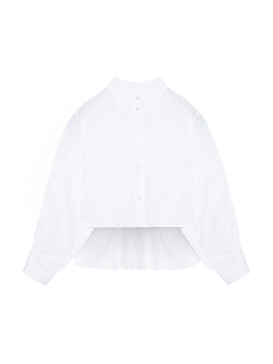 Рубашка с удлиненной спинкой, белая MM6 , арт.  | Фото 1