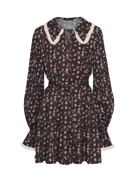 Платье с рюшами, бордовое Dan Maralex , арт.  | Фото 1