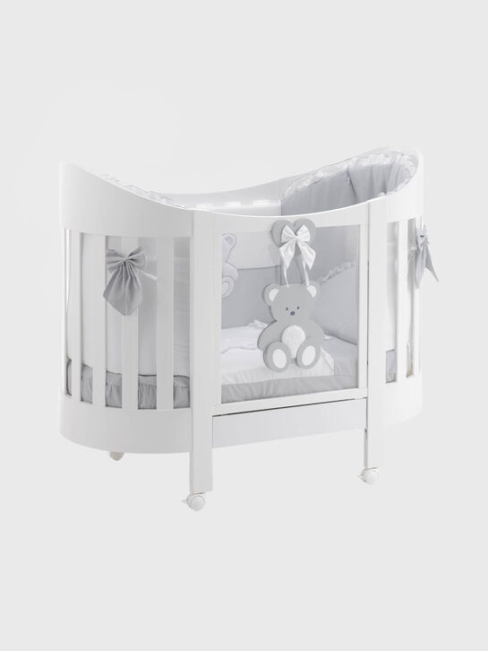 Кровать Peluche Ovale, белый/серый ITALBABY , арт.  | Фото 1