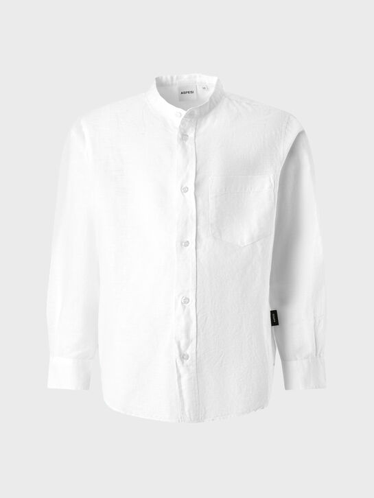 Рубашка с воротником-стойкой, белая ASPESI , арт.  | Фото 1