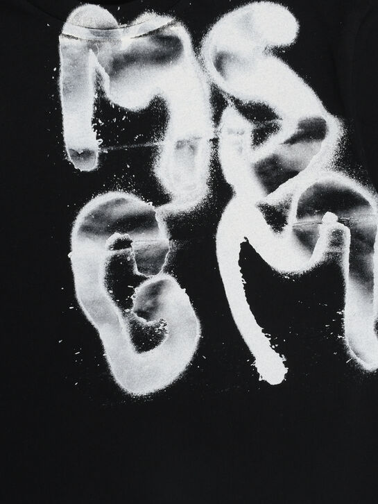 Футболка с лого в стиле граффити MSGM , арт.  | Фото 3