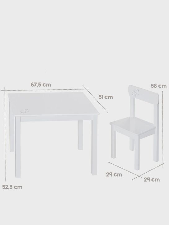 Комплект мебели Little Stars, стол+2 стульчика, белый Roba , арт.  | Фото 9