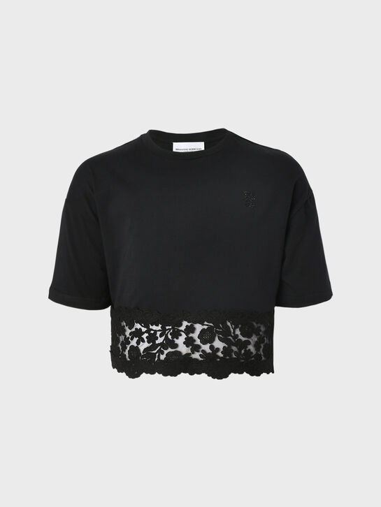 Футболка с кружевным низом Ermanno Scervino , арт.  | Фото 1