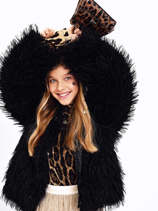 Шуба из эко-меха, черная Patrizia Pepe , арт.  | Фото 3