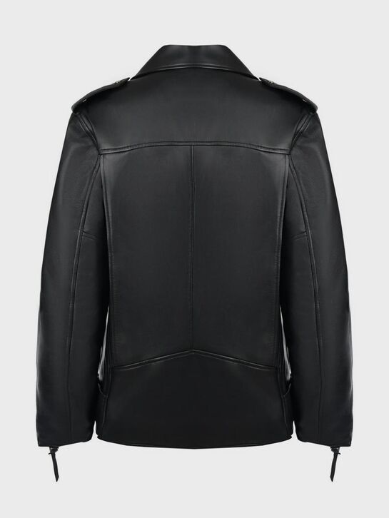 Куртка-косуха из натуральной кожи, черная ALINE , арт.  | Фото 14