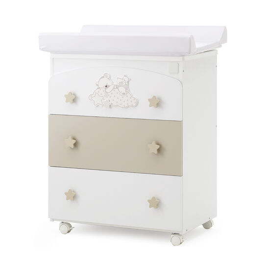 Пеленальный комод Sogni d'Oro с 3 ящиками, белый/шоколад ITALBABY , арт.  | Фото 1