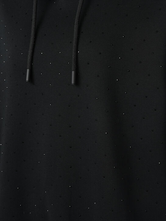 Толстовка-худи со стразами, черная Flashin , арт.  | Фото 7