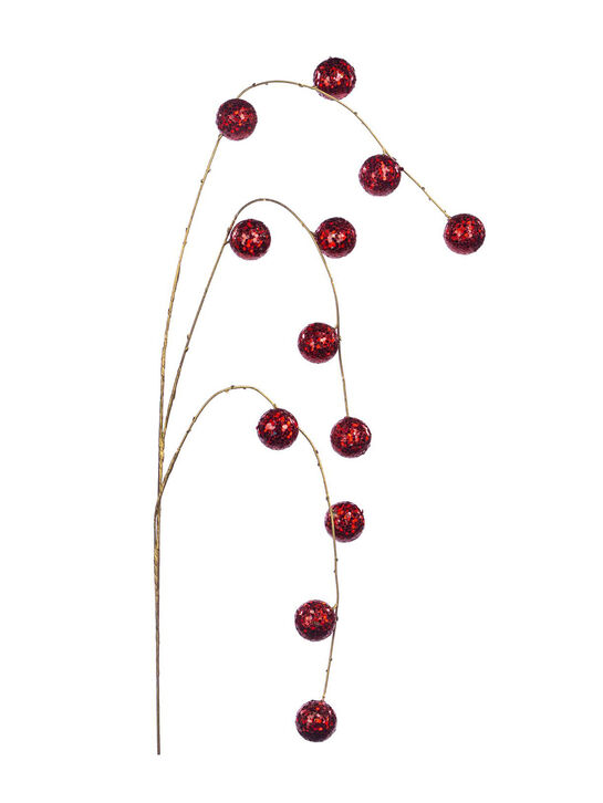 Декоративный стебель с красными шарами, 93 см Goodwill , арт.  | Фото 1