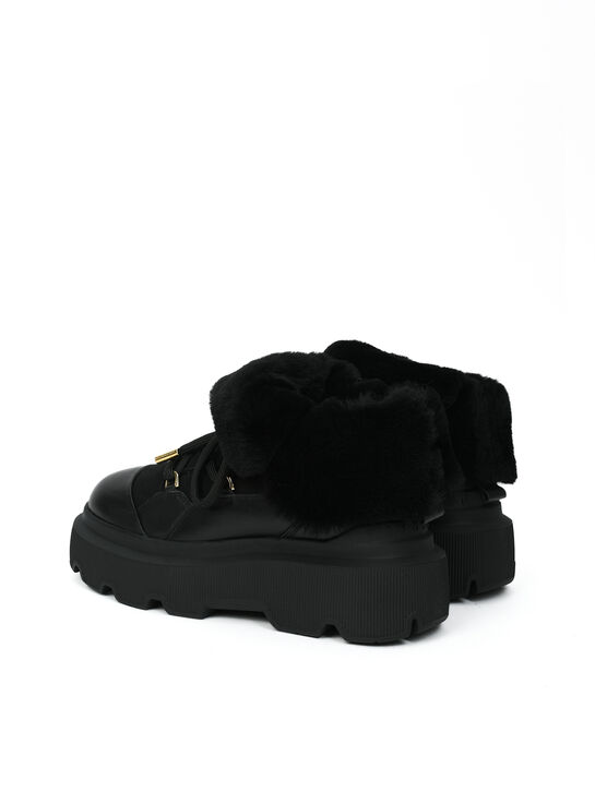 Мунбуты с меховой подкладкой, черные INUIKII , арт.  | Фото 4