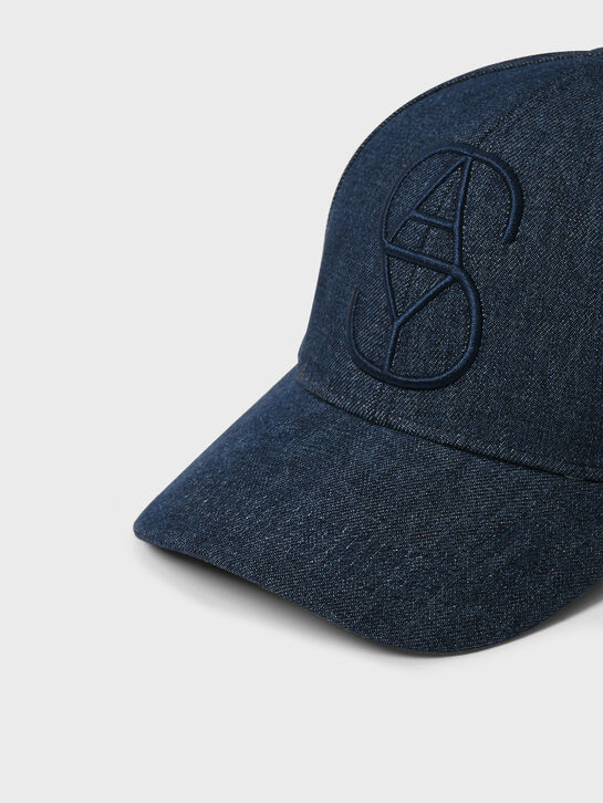 Кепка с вышитым лого, синяя Yves Salomon , арт.  | Фото 3