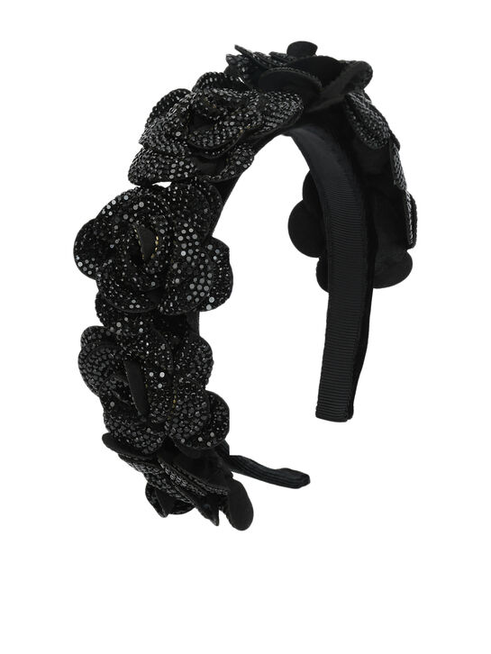 Ободок с розами в стразах, черный Monnalisa , арт.  | Фото 1