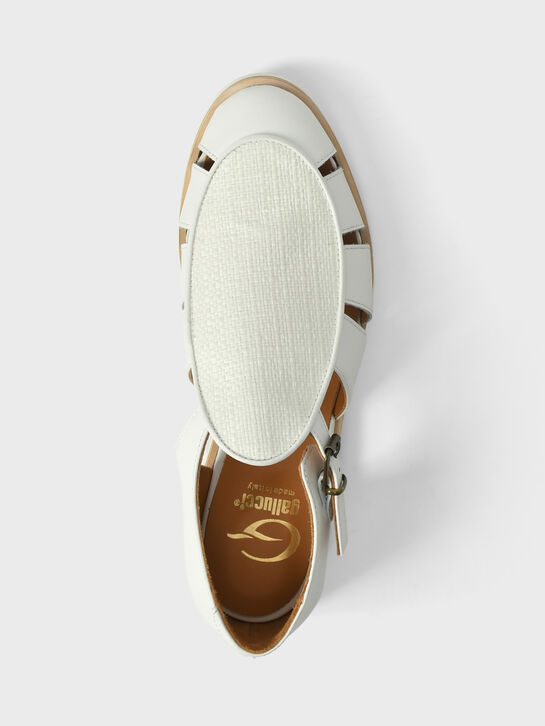 Босоножки закрытые, белые Gallucci , арт.  | Фото 4