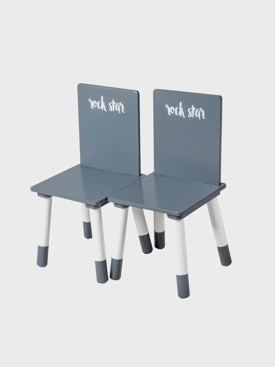 Комплект детской деревянной мебели Rock Star Baby: стол + 2 стульчика, серый/белый Roba , арт.  | Фото 3