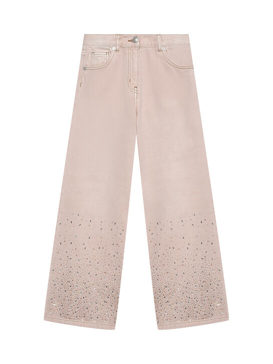 Джинсы со стразами, розовые Ermanno Scervino , арт.  | Фото 1