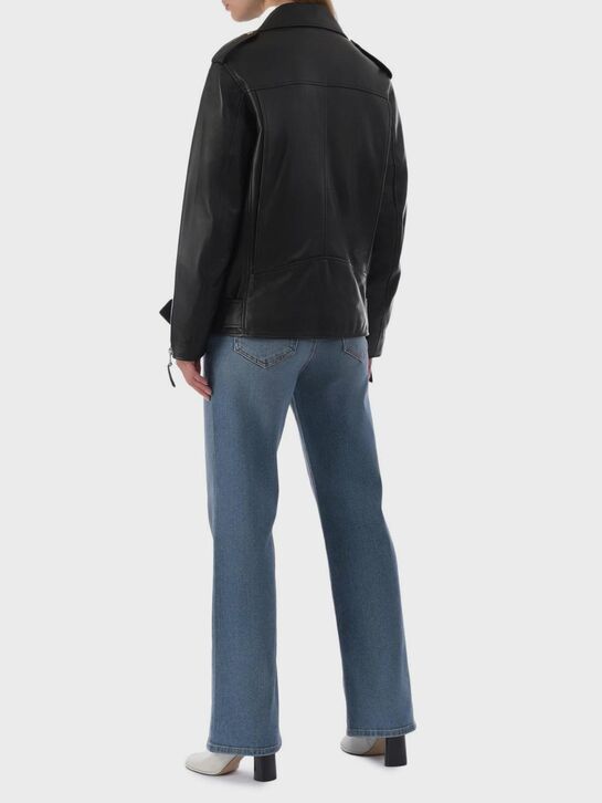 Куртка-косуха из натуральной кожи, черная ALINE , арт.  | Фото 8