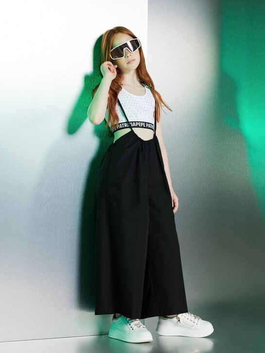 Кроп-топ в стразах с логотипом, белый Patrizia Pepe , арт.  | Фото 2